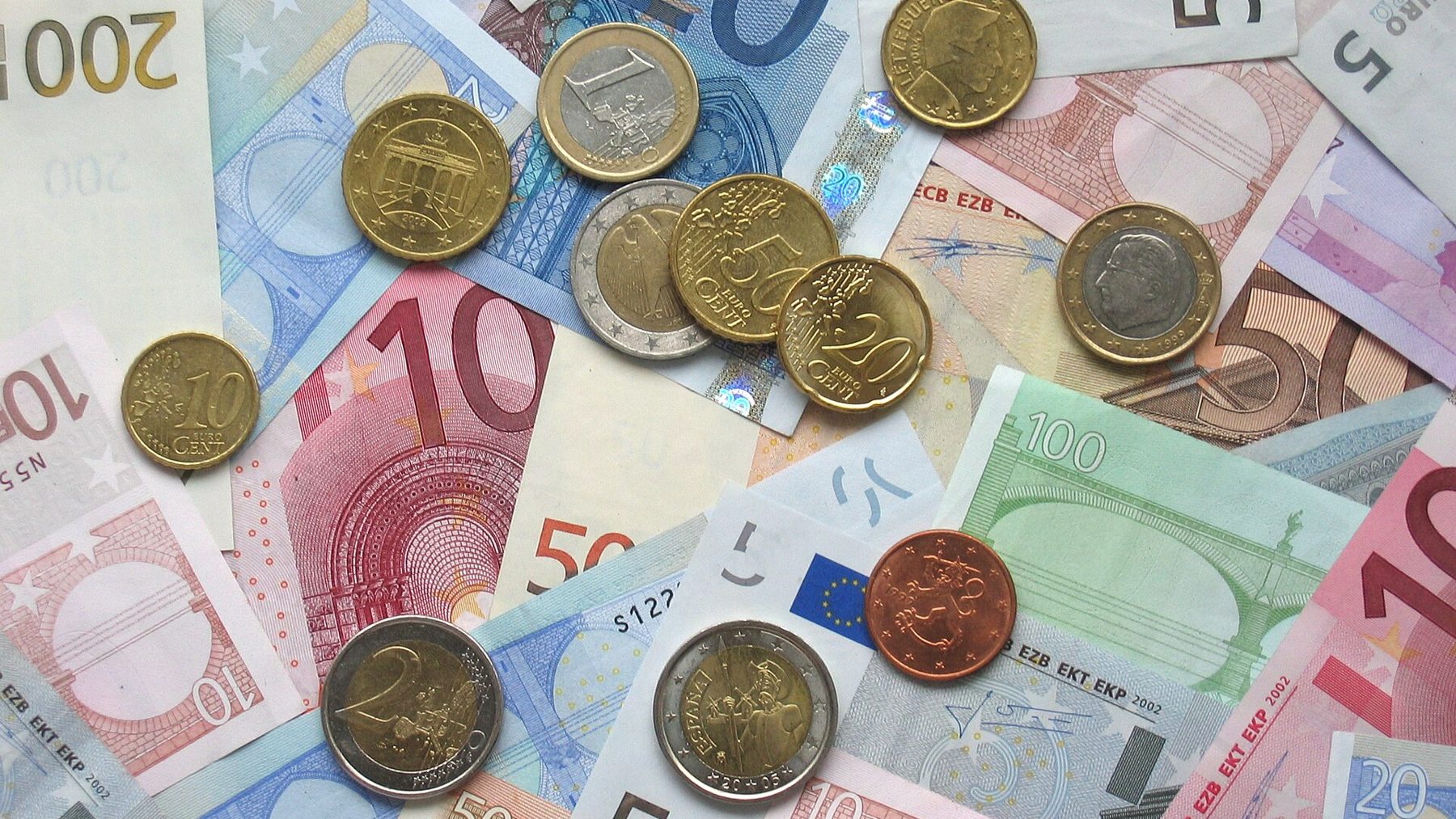 Billets et pièces en euros