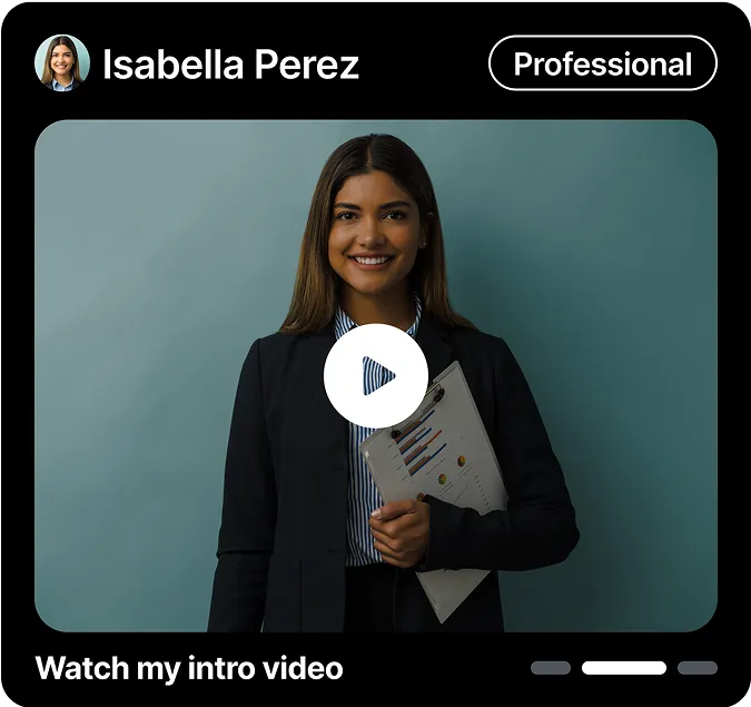 A short video on a profile page