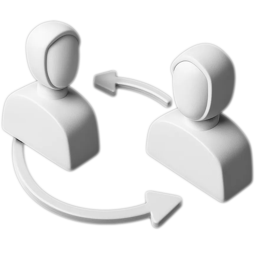 1 to 1 conversation icon