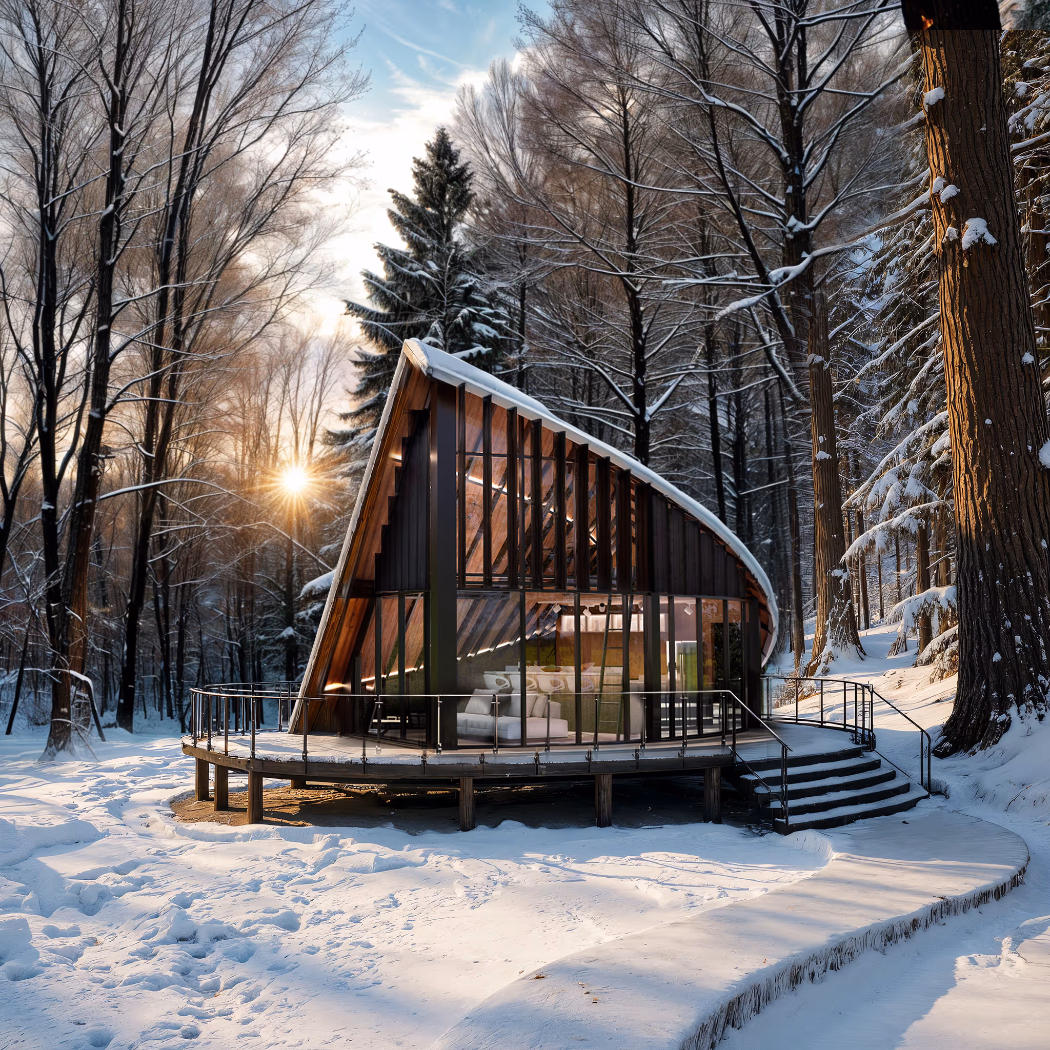 The Shell Cabin is a modern prefab home built for all seasons — from snowy forests to sunny coasts. Its sculptural curved form, floor-to-ceiling glazing, and energy-efficient envelope make it ideal for year-round comfort. Backed by full construction and MEP drawings, electrical layouts, and REScheck compliance for Climate Zones 2 & 3.

❄️ Winter-ready design with insulation and energy reports
🔥 Interior includes fireplace, wood finishes, and radiant layout
📦 DIY-friendly: Includes full plans + Home Depot materials list
🏡 Perfect for remote retreats, Airbnb hosts, or sustainable cabins