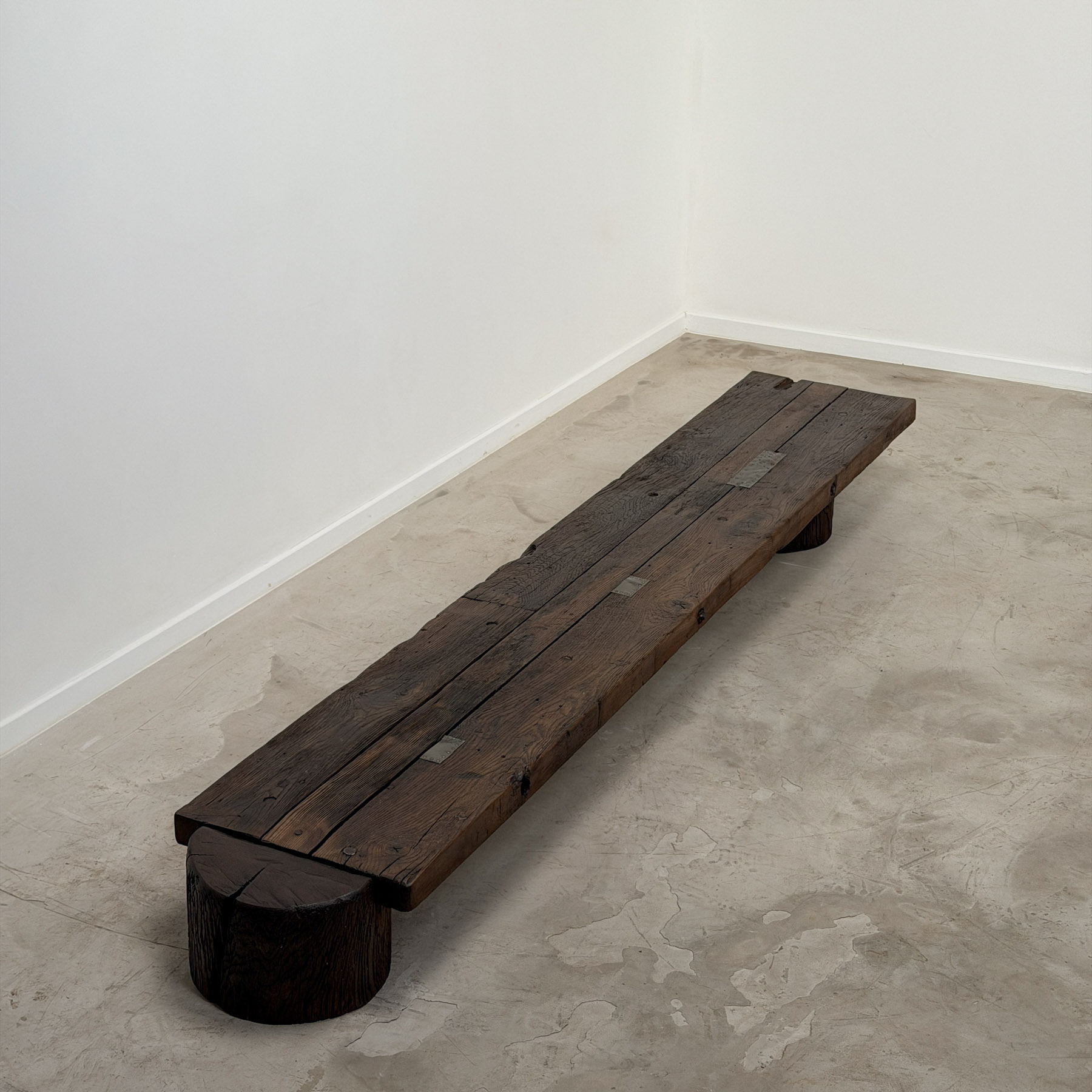 Oak Primitive Work Table, 20th Century