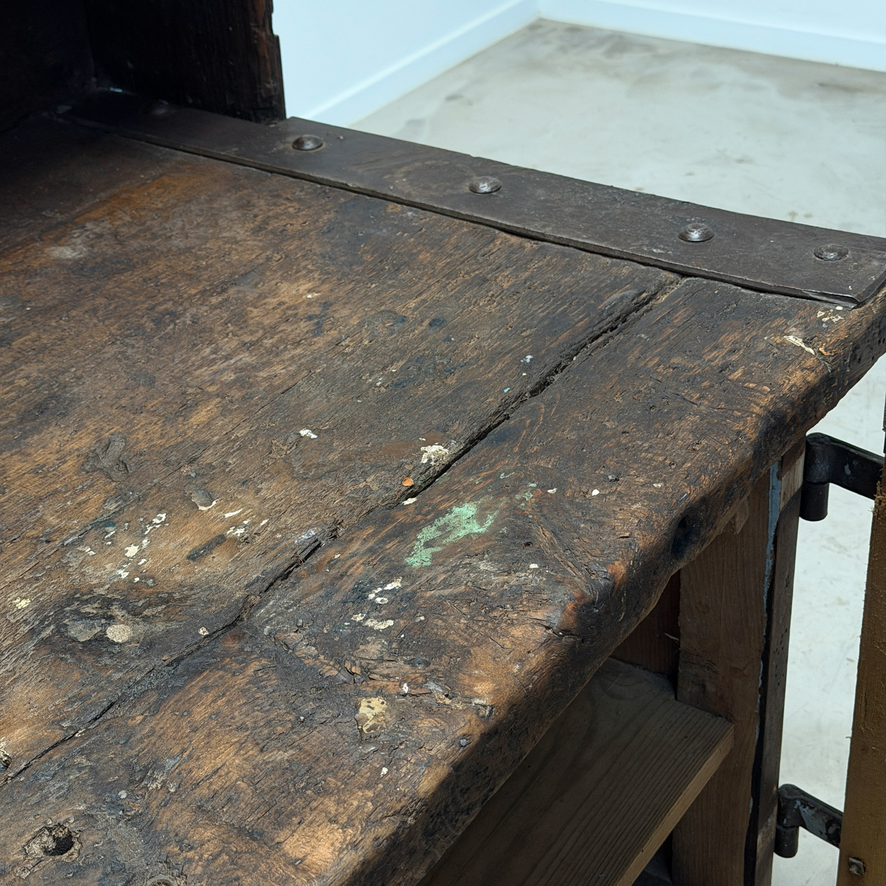 Oak and Pine Workbench, Early 20th Century