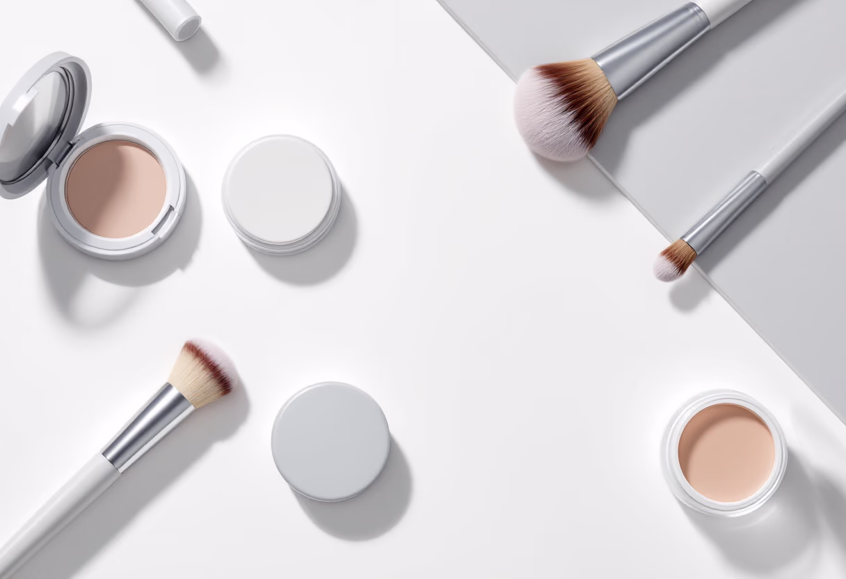 image of beauty products for a minimalist makeup brand