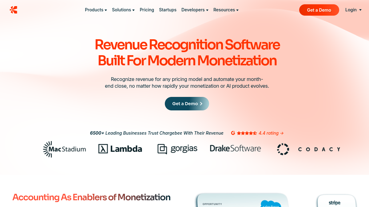Chargebee RevRec revenue recognition software