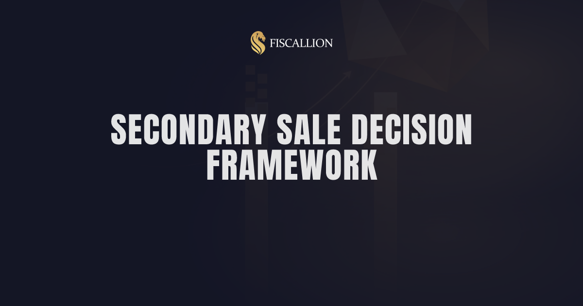Secondary sale startup equity: the decision framework CFOs use