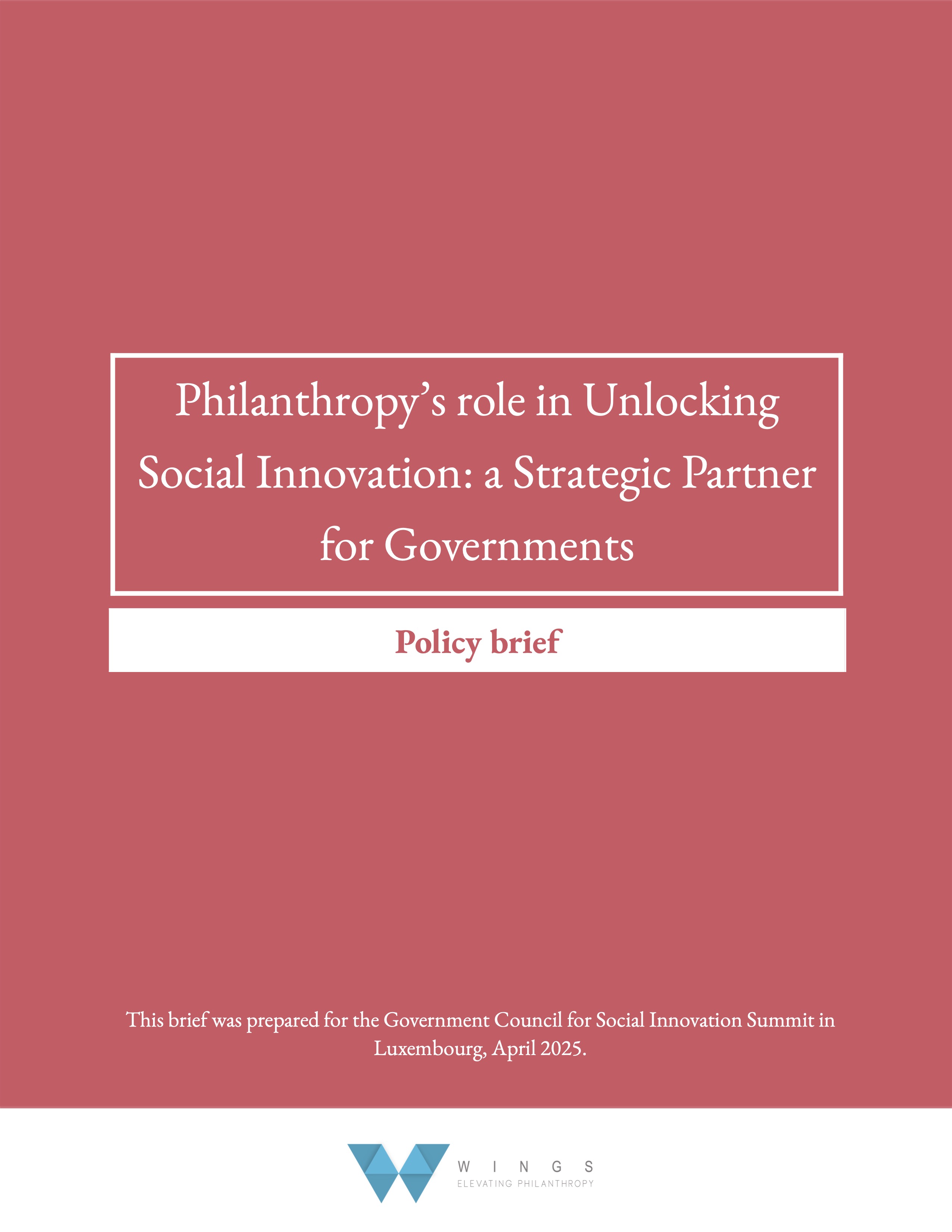 Policy Brief Social Innovation Summit