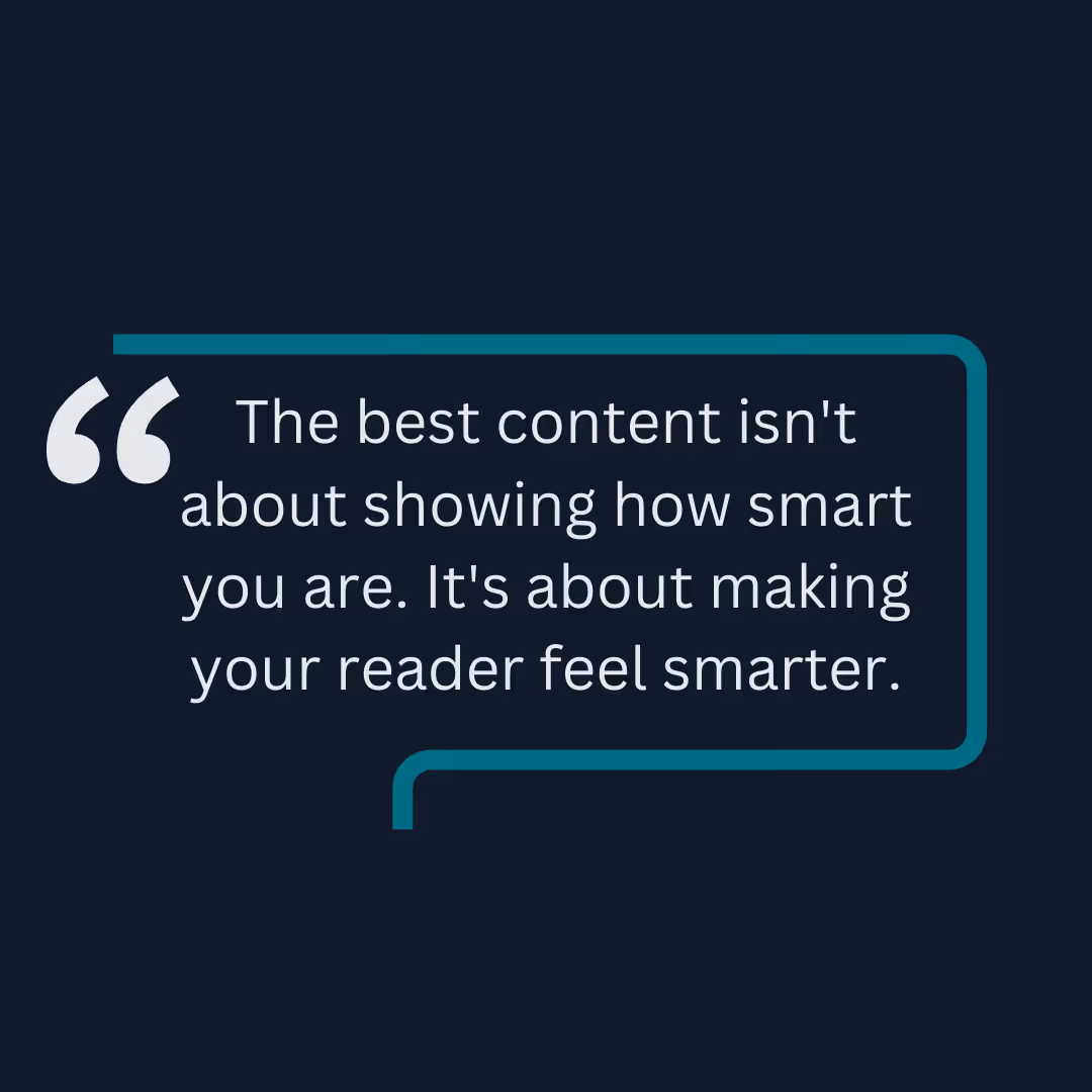 Branded graphic explaining the point of content