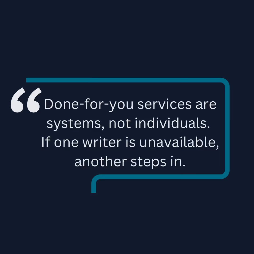 Branded block quote about marketing sytems