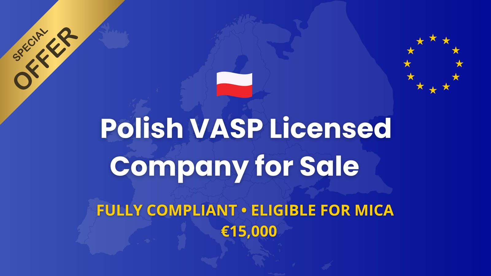 Unlock EU Crypto Entry: Polish VASP-Licensed Company for Sale for €15,000