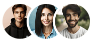 Profile photos of happy Fablr Icons users