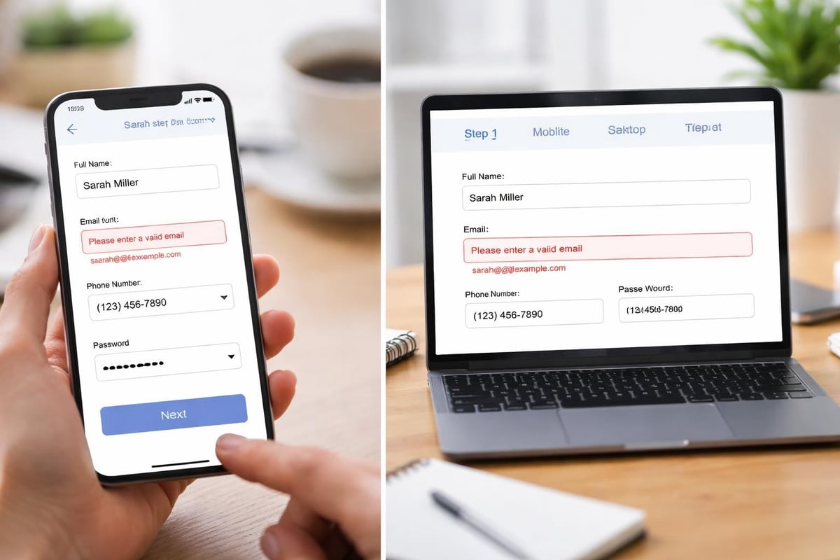 Accessible form design across viewports