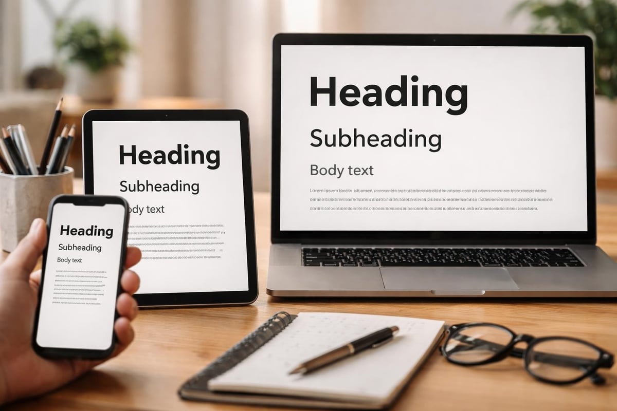 Typography scaling across devices