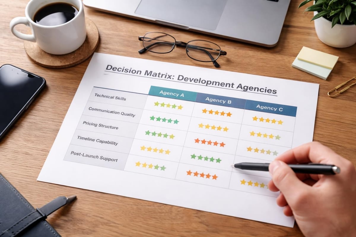 Agency app development partner evaluation