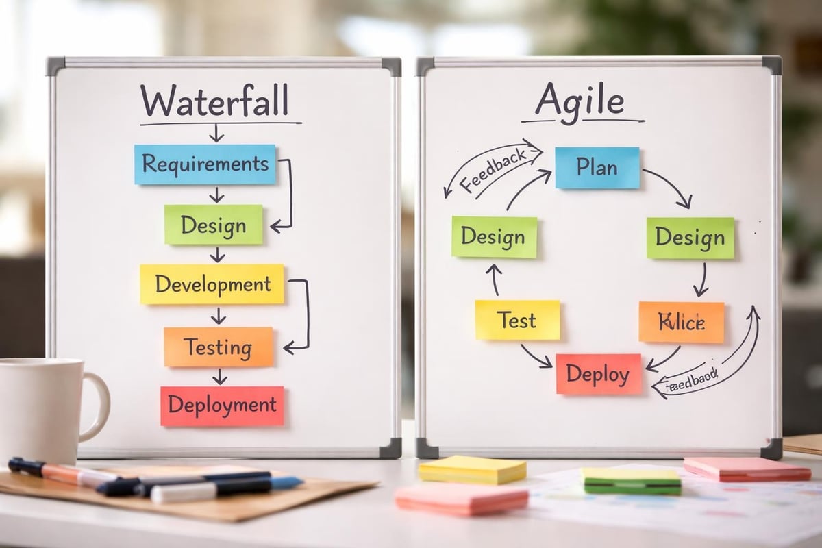 Agile vs waterfall development comparison