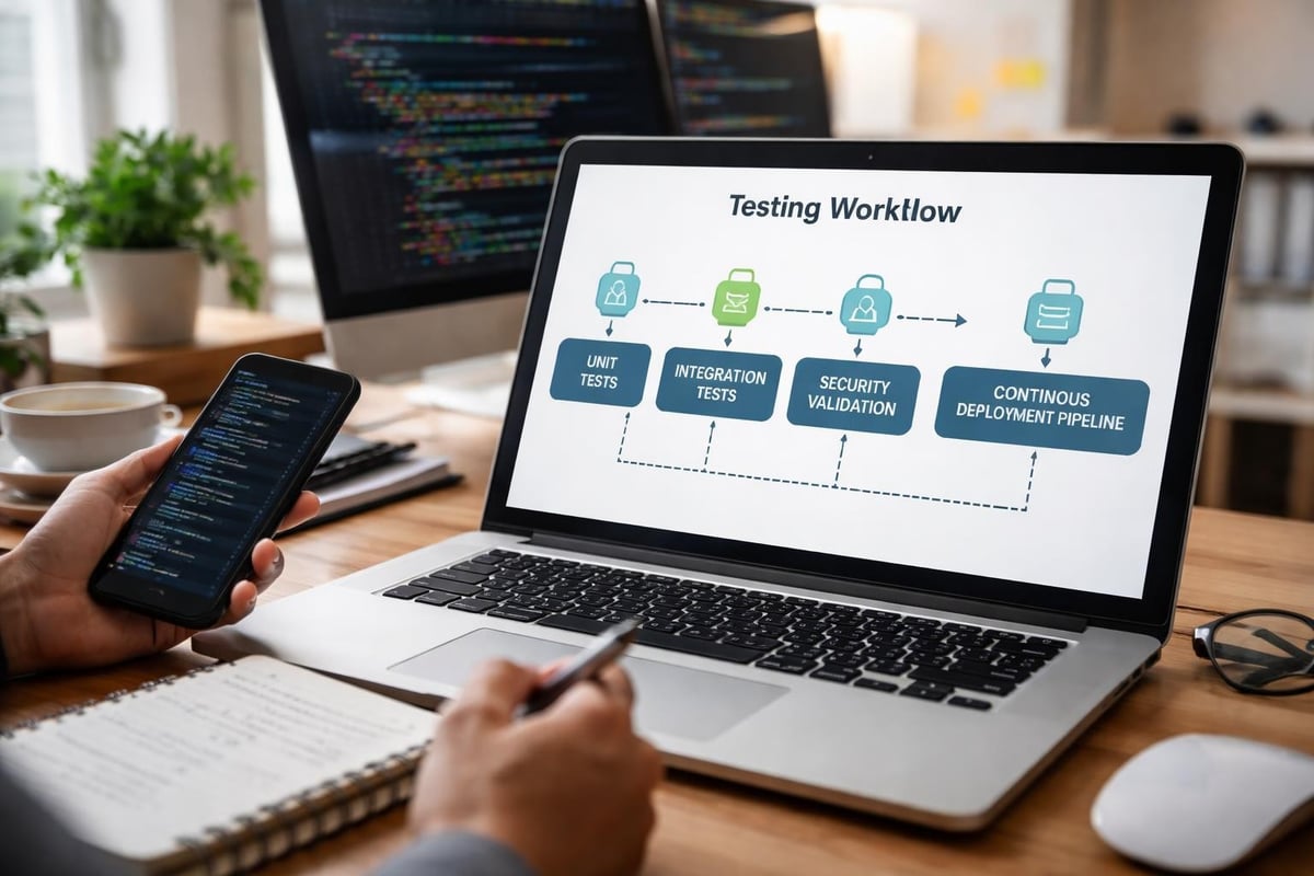 IO application testing workflow