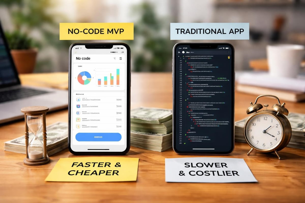No-code versus traditional development comparison