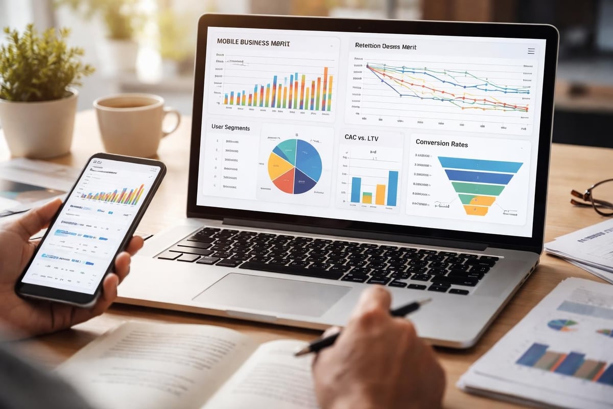 Mobile app analytics dashboard
