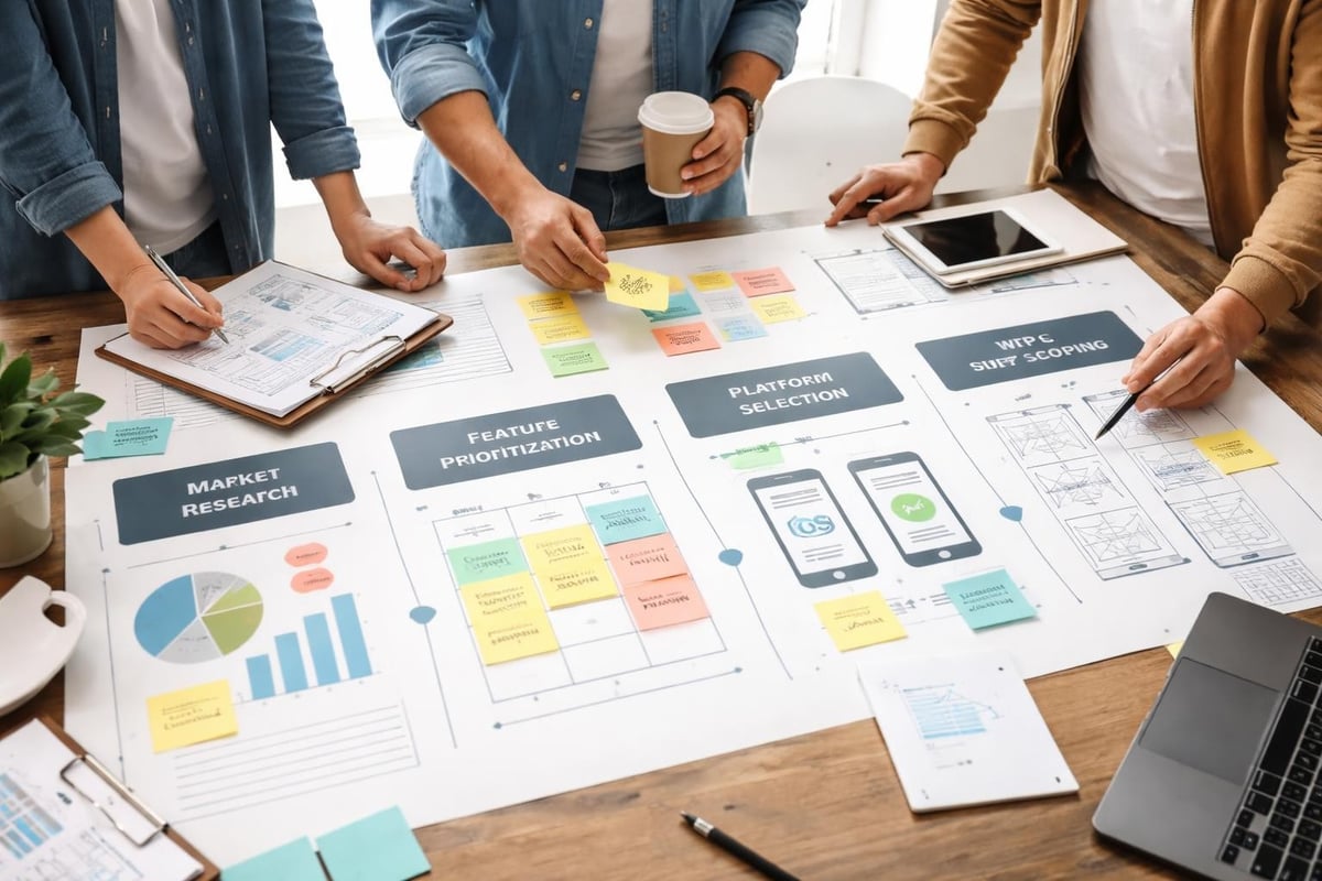 Mobile app project planning workflow