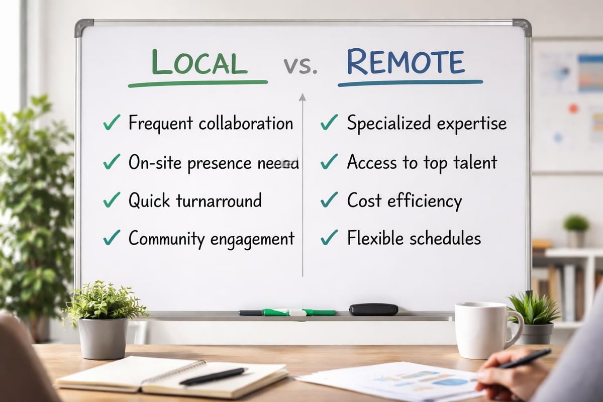 Remote versus local development comparison