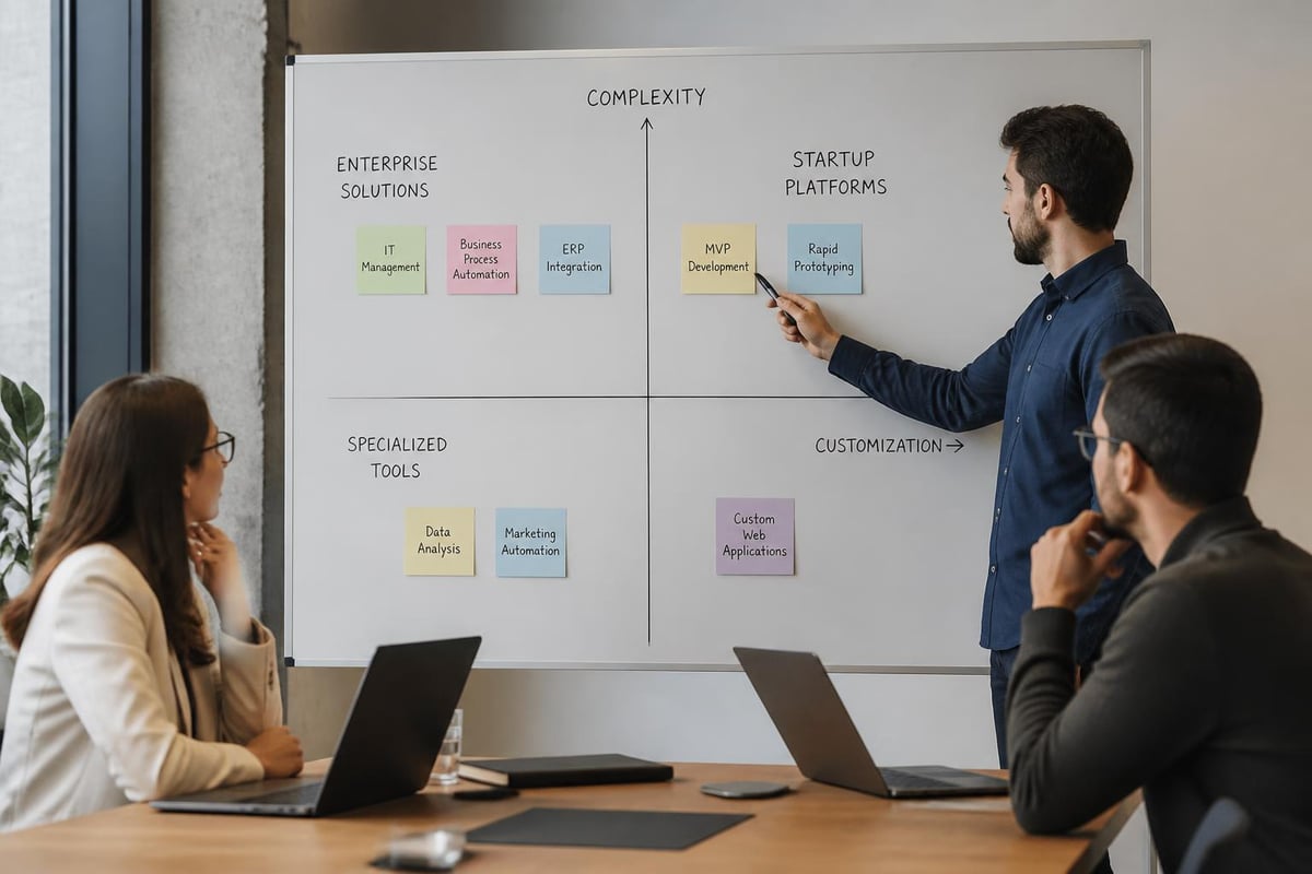 Comparison of no code platform capabilities