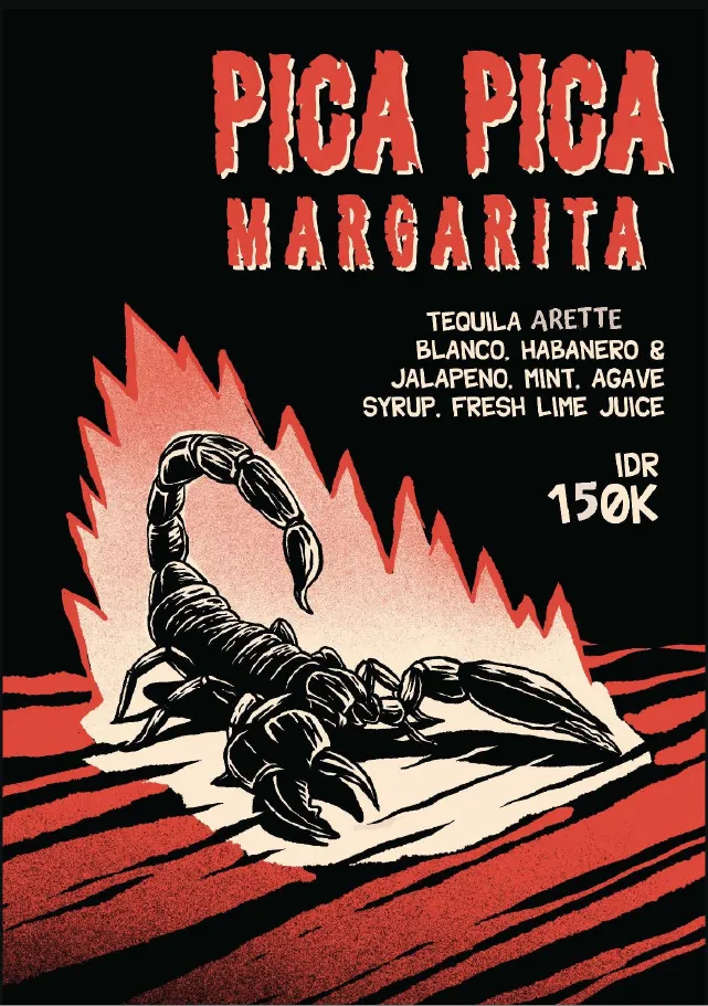 Pica Pica Margarita with habanero, jalapeño and mint, IDR 150K