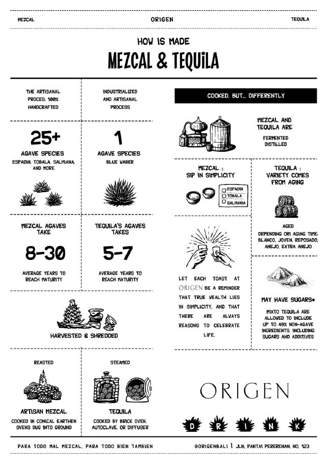 How mezcal and tequila are made, illustrated guide