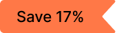 Orange tag displaying "Save 17%" message.