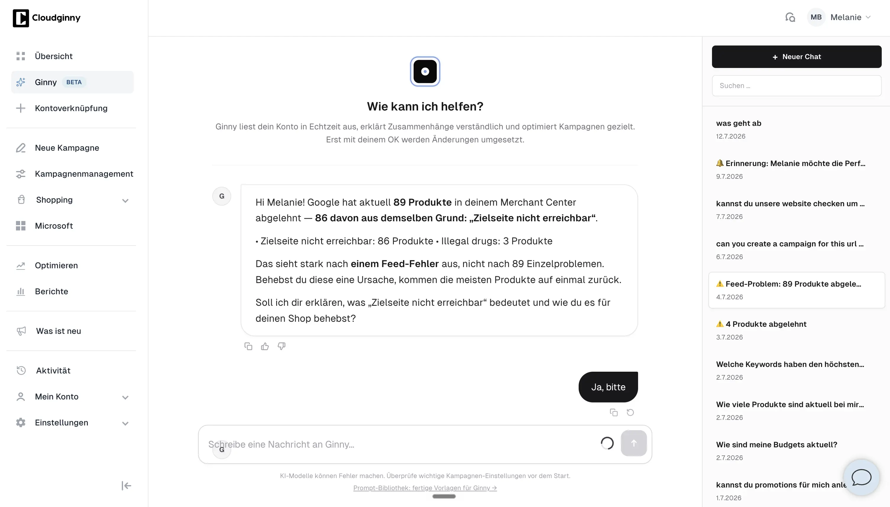 Ginny warnt vor einem von Google abgelehnten Produkt und erklaert den Grund
