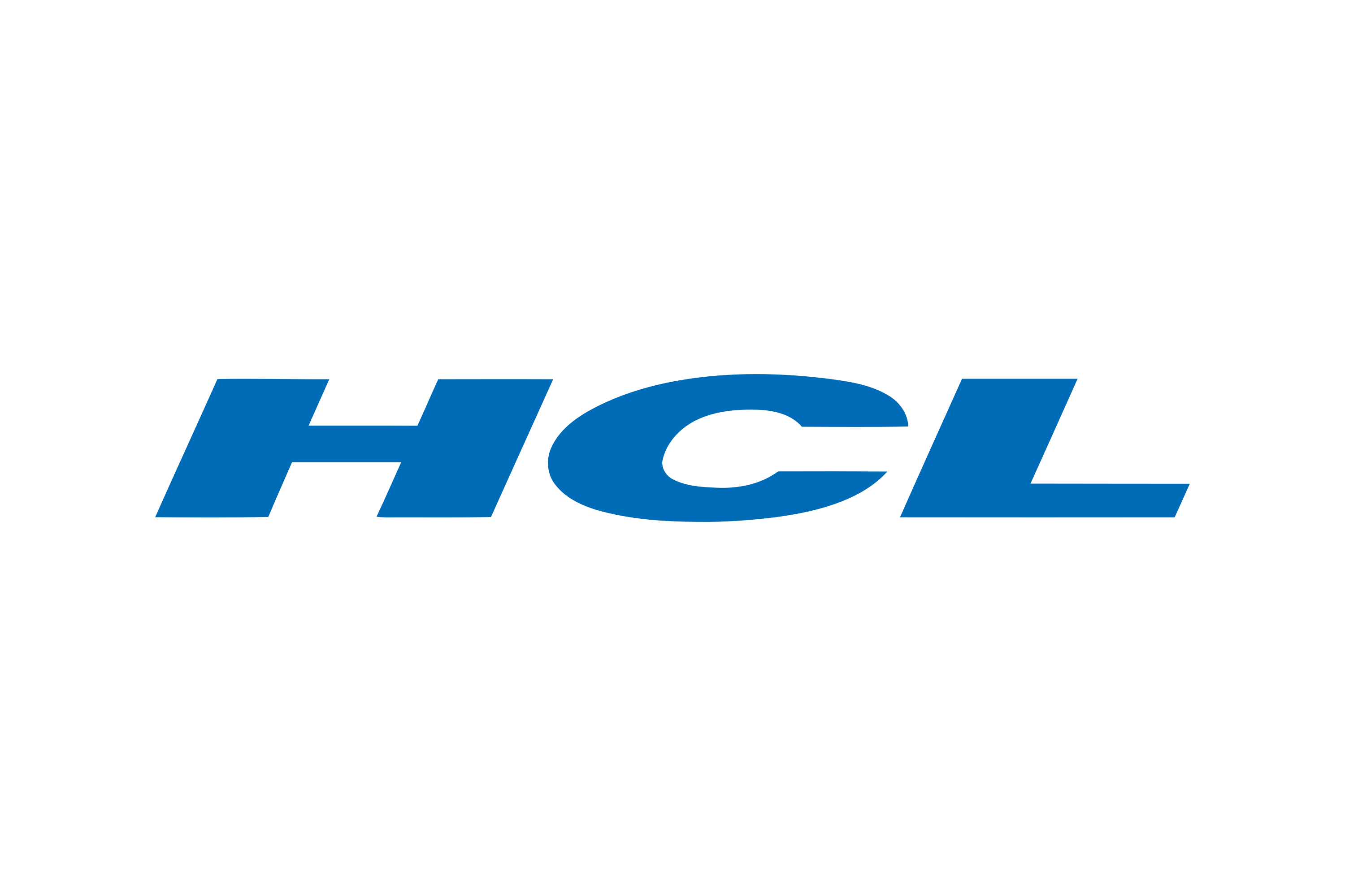 HCL Technologies company logo in gray italic font.