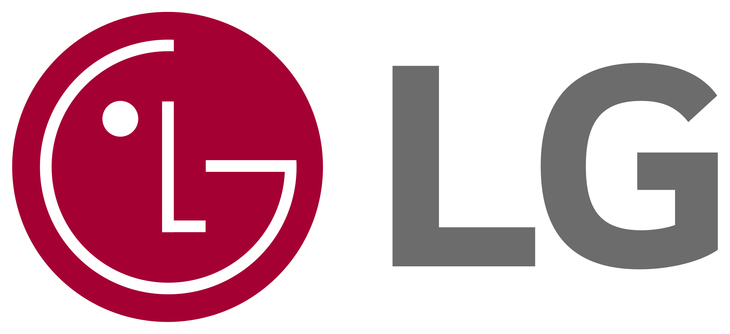 LG logo with the letters L and G forming a stylized face inside a circle.
