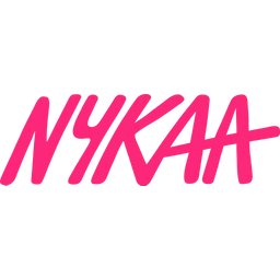 Nykaa brand name in stylized gray lettering on a white background.