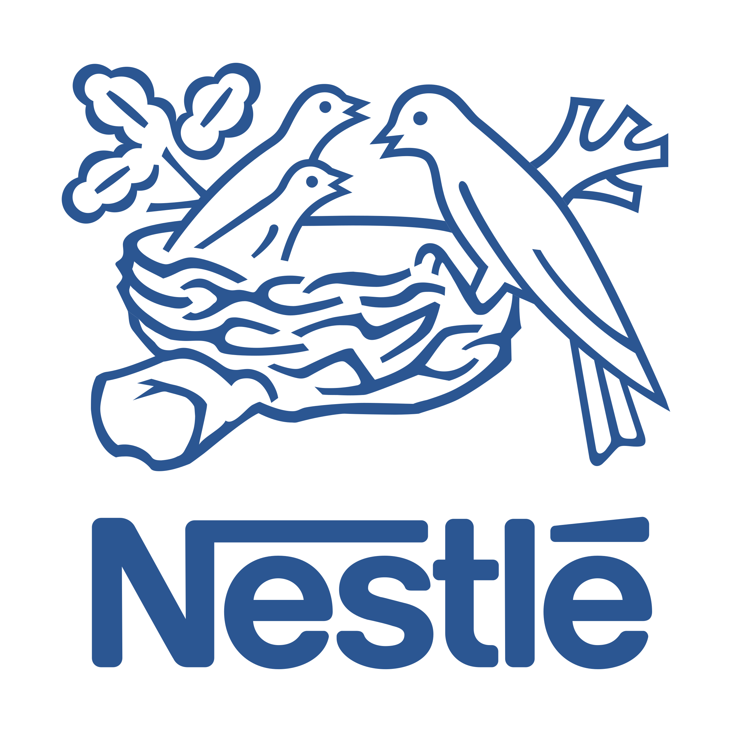 Nestlé company logo with bird and nest design next to the brand name.