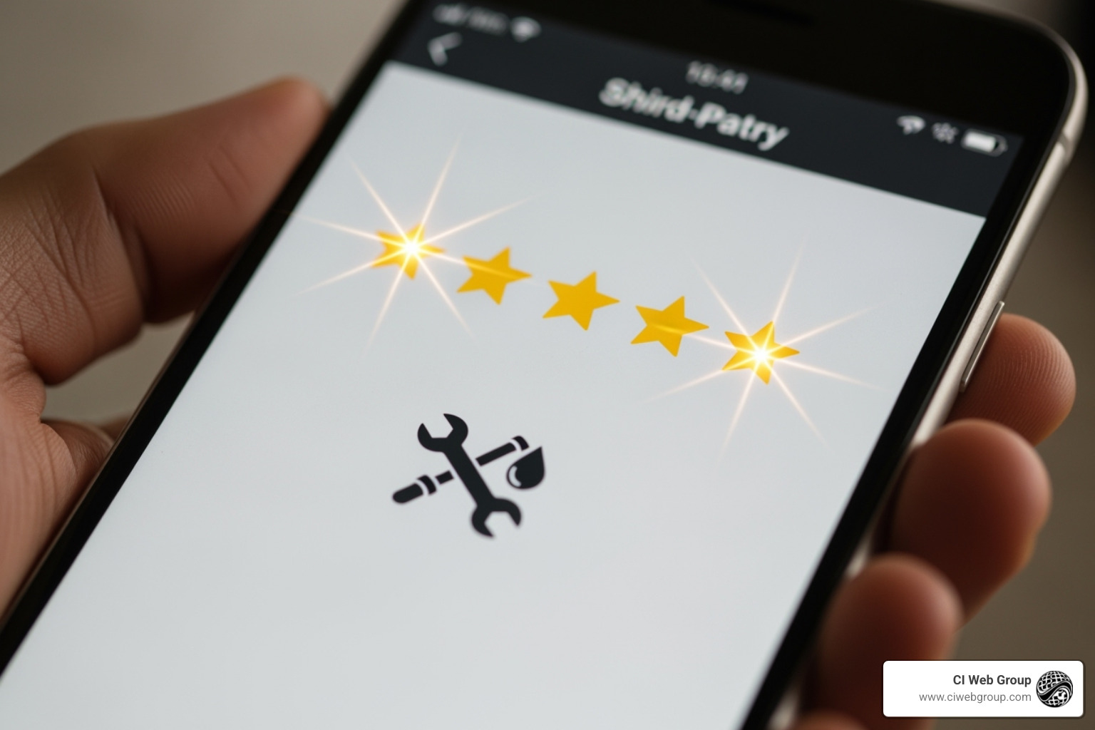 Image of a 5-star review for a plumbing company on a third-party site. - local SEO plumbing