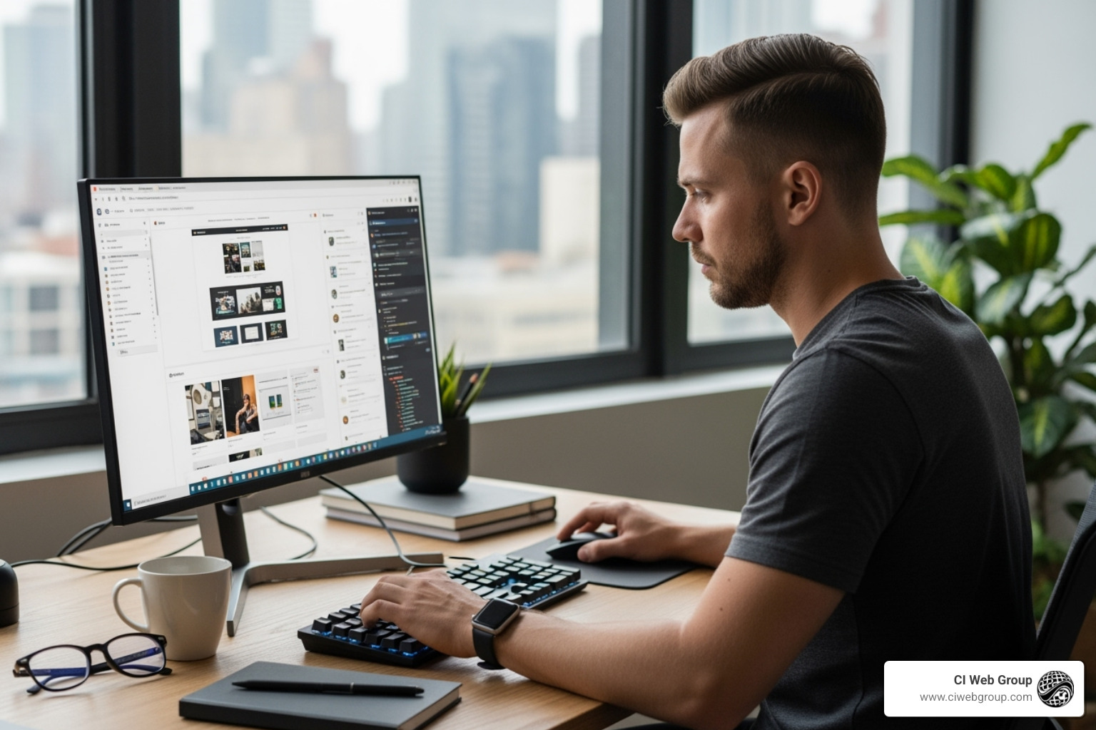 Professional Webflow developer at work - webflow web design 