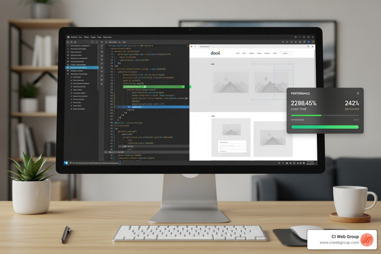 A website being optimized with code and content elements - Best GEO AI SEO Companies in Seattle