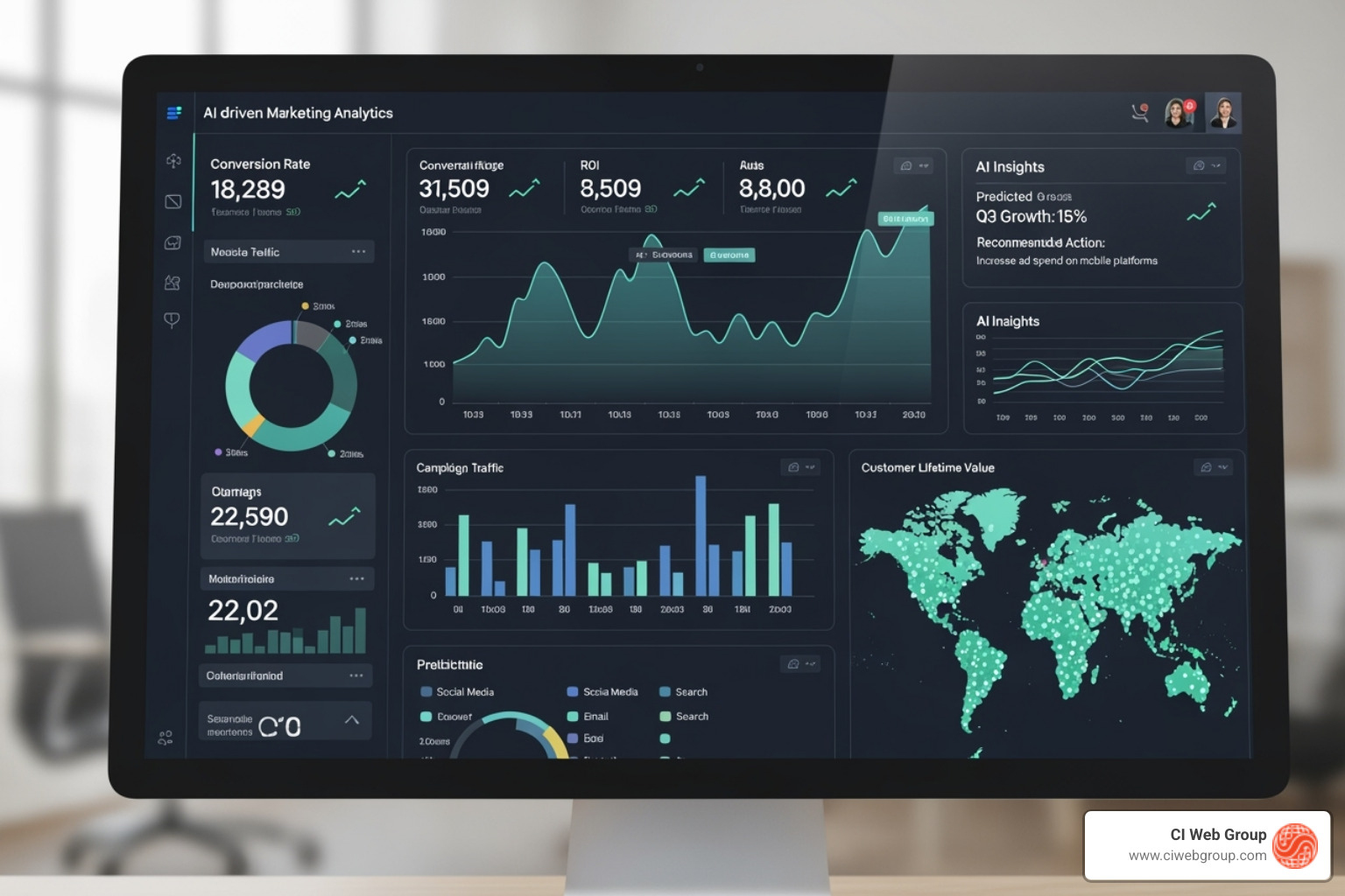 AI-driven marketing analytics interface - digital marketing agency for hvac