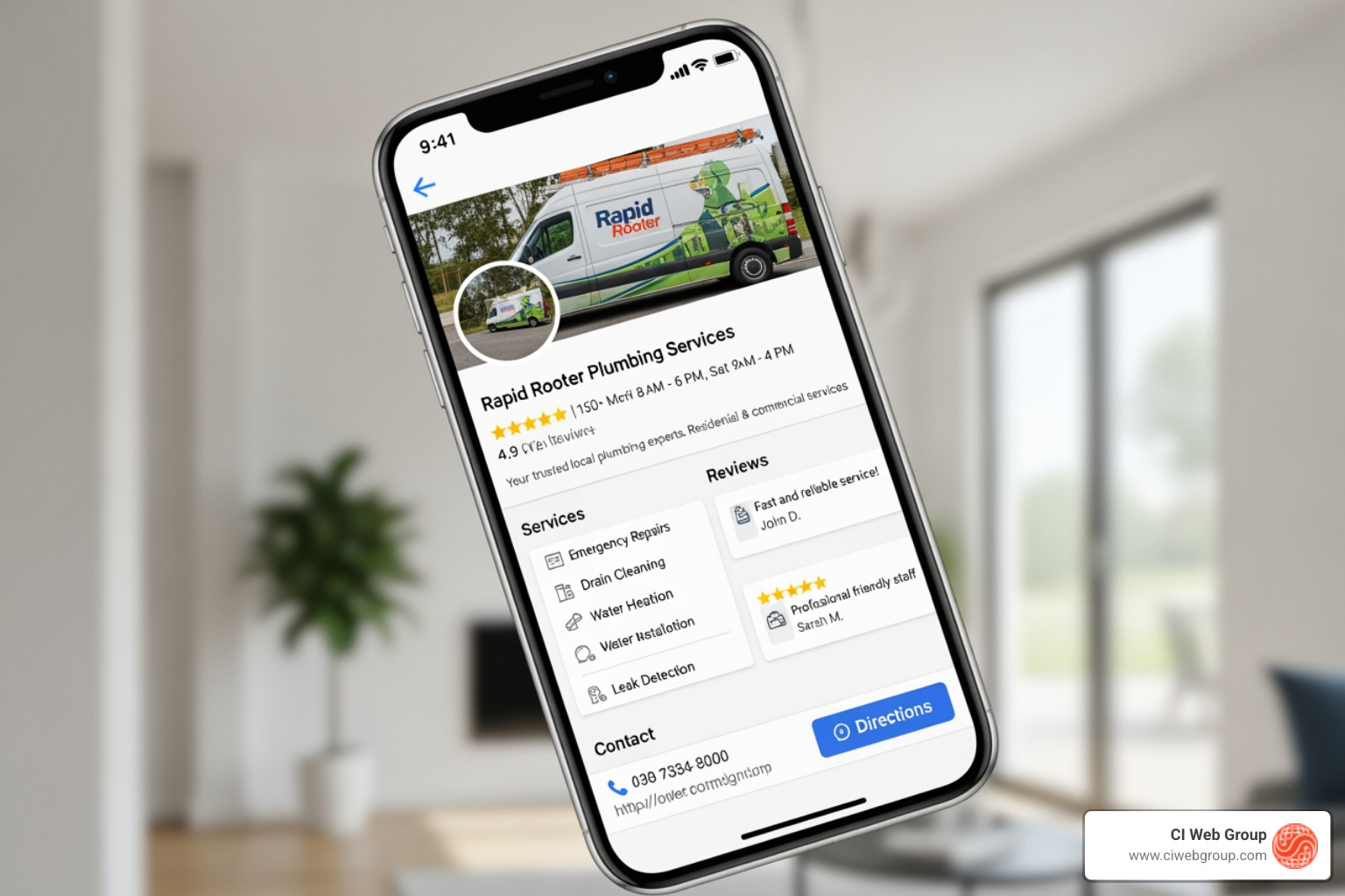 Optimized Google Business Profile for a local plumber - Google Zero for Trades