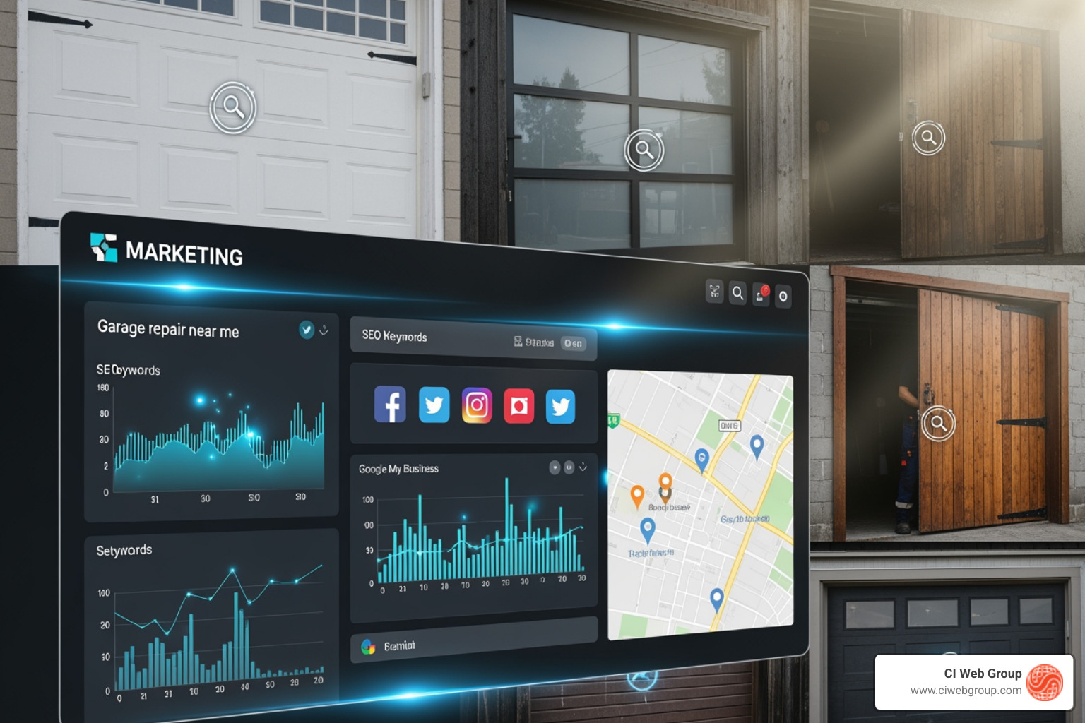 marketing analytics dashboard - leading firms for garage door repair digital marketing