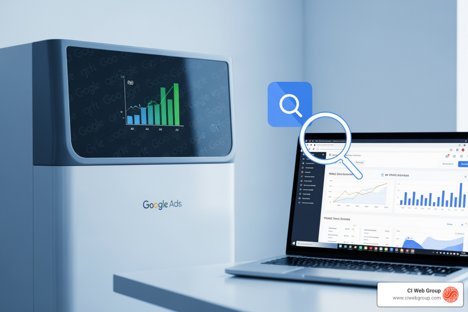 a well-structured Google Ad for an HVAC company, highlighting the headline, description, and extensions - HVAC Google Ads