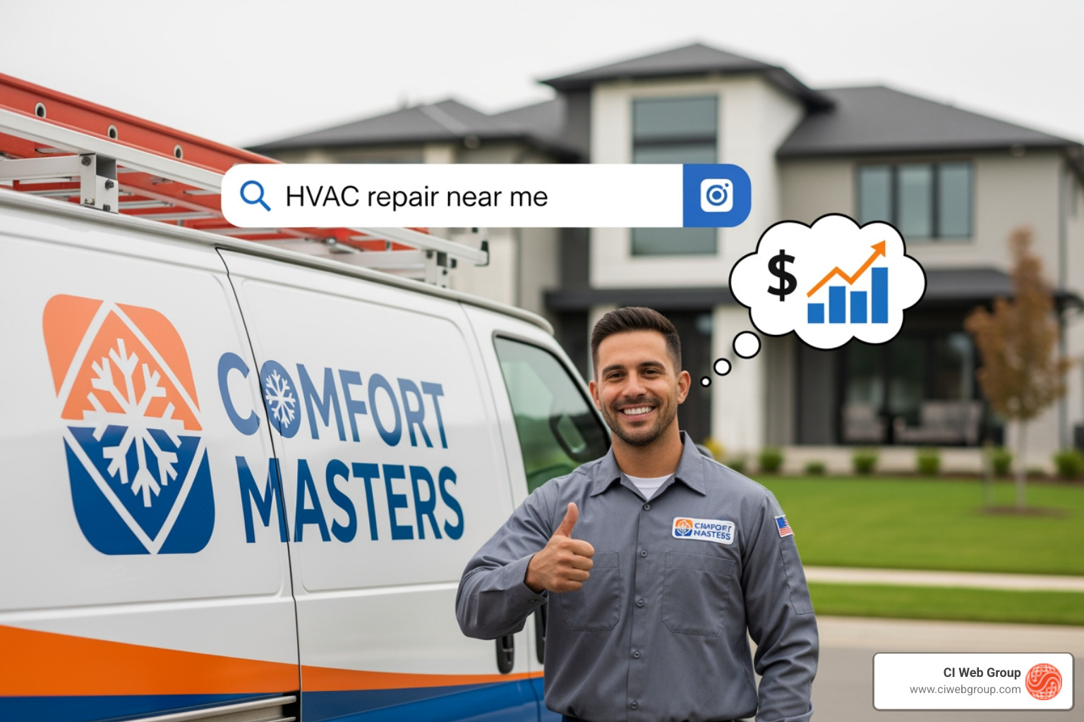 Google search results page showing local pack for "hvac near me" - marketing for hvac companies Google search results page showing local pack for "hvac near me" - marketing for hvac companies