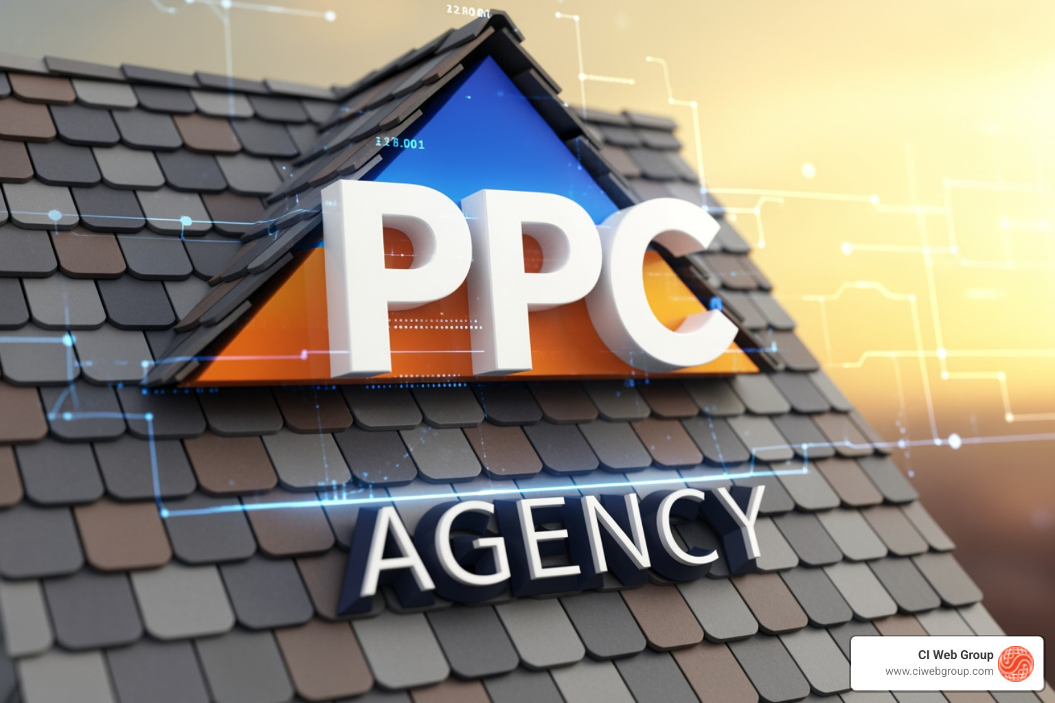 Well-designed roofing landing page on a laptop and mobile phone - roofing ppc agency