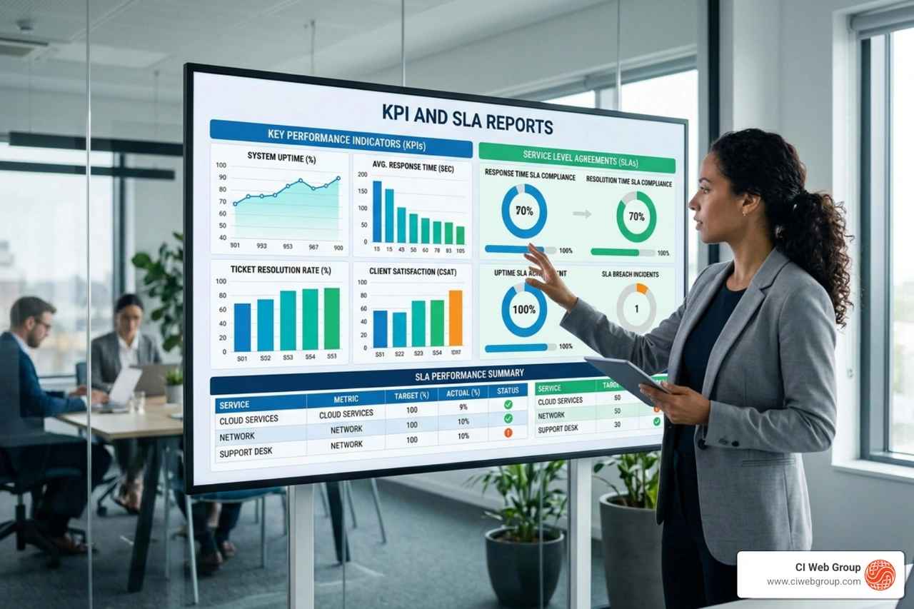 Modern incident response workflow showing the path from customer inquiry to resolution - kpi and sla reports Modern incident response workflow showing the path from customer inquiry to resolution - kpi and sla reports