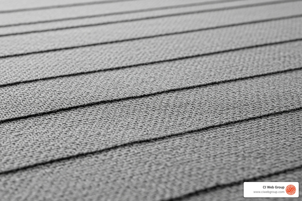 Close-up of high-traction slip-resistant synthetic underlayment surface texture Close-up of high-traction slip-resistant synthetic underlayment surface texture