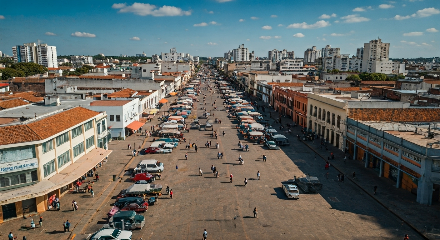 Aerial street view Asunción
