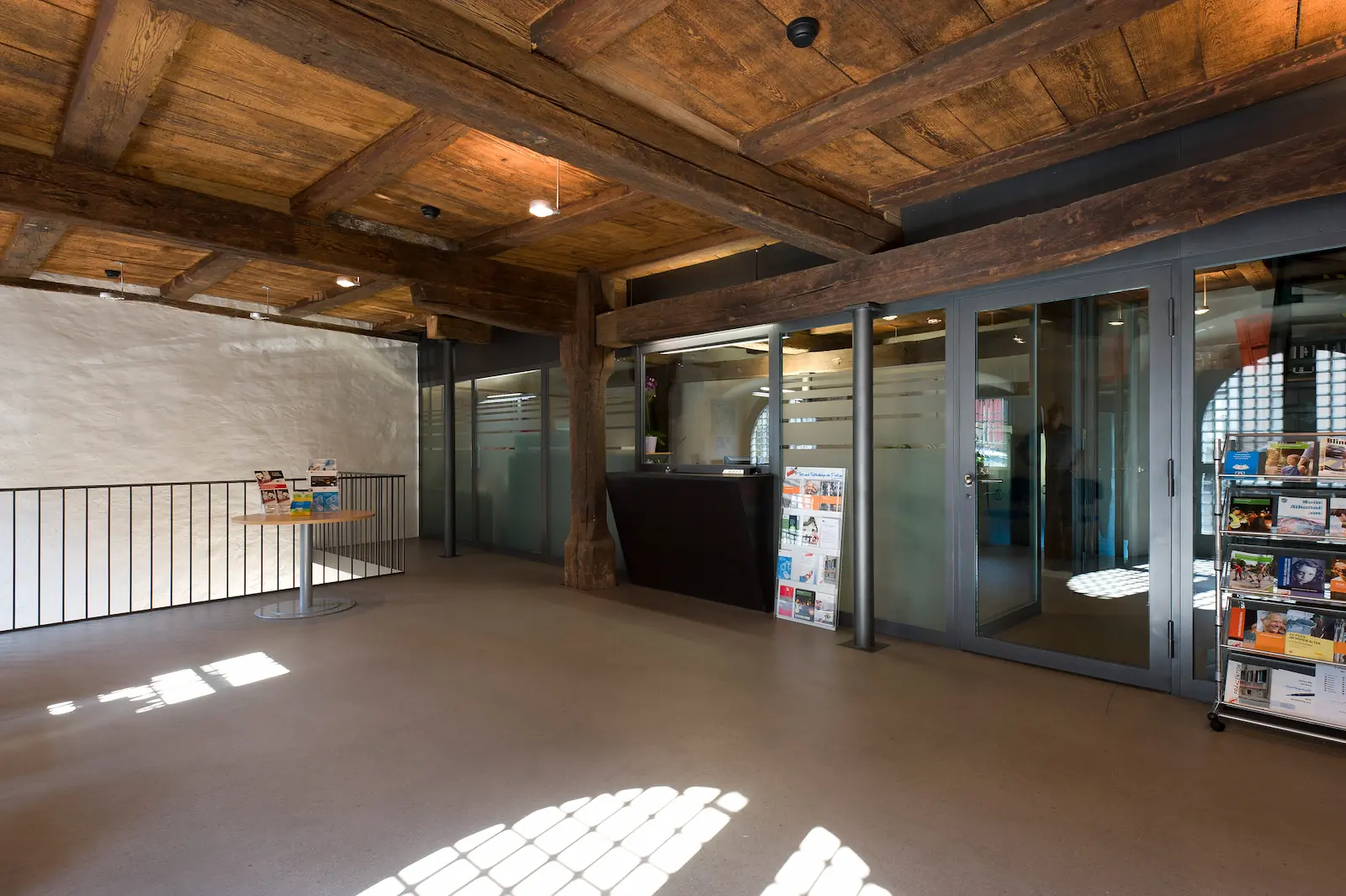 Ansicht Geschossdecke im Erdgeschoss des Amtshaus in Klingnau nach der Tragwerkssanierung.