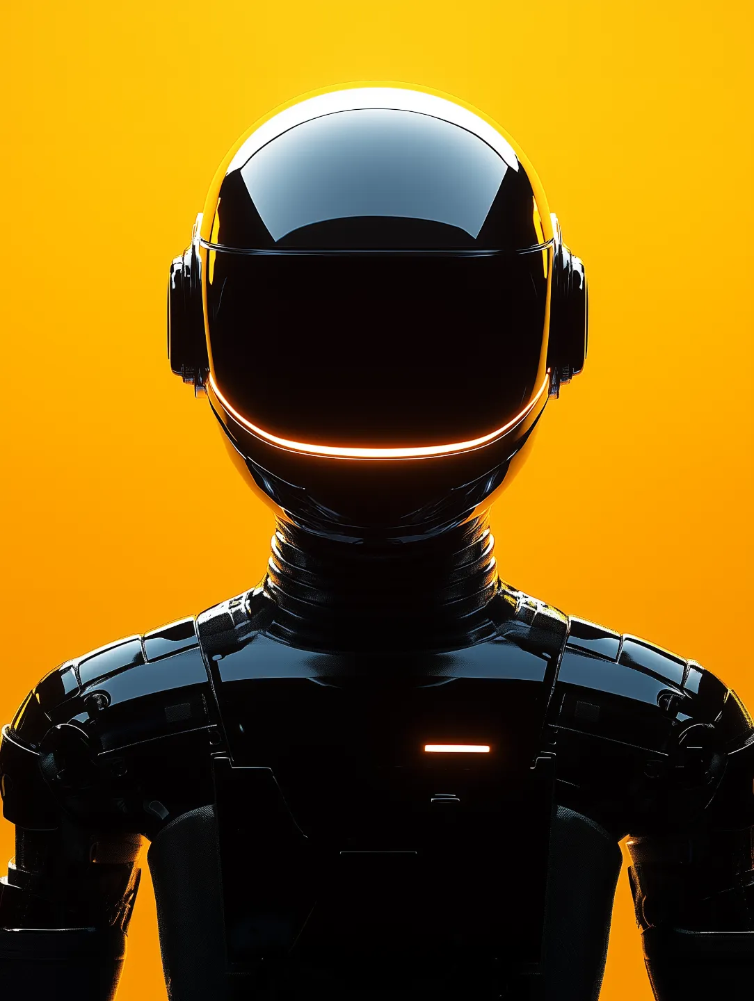 helmet with yellow background