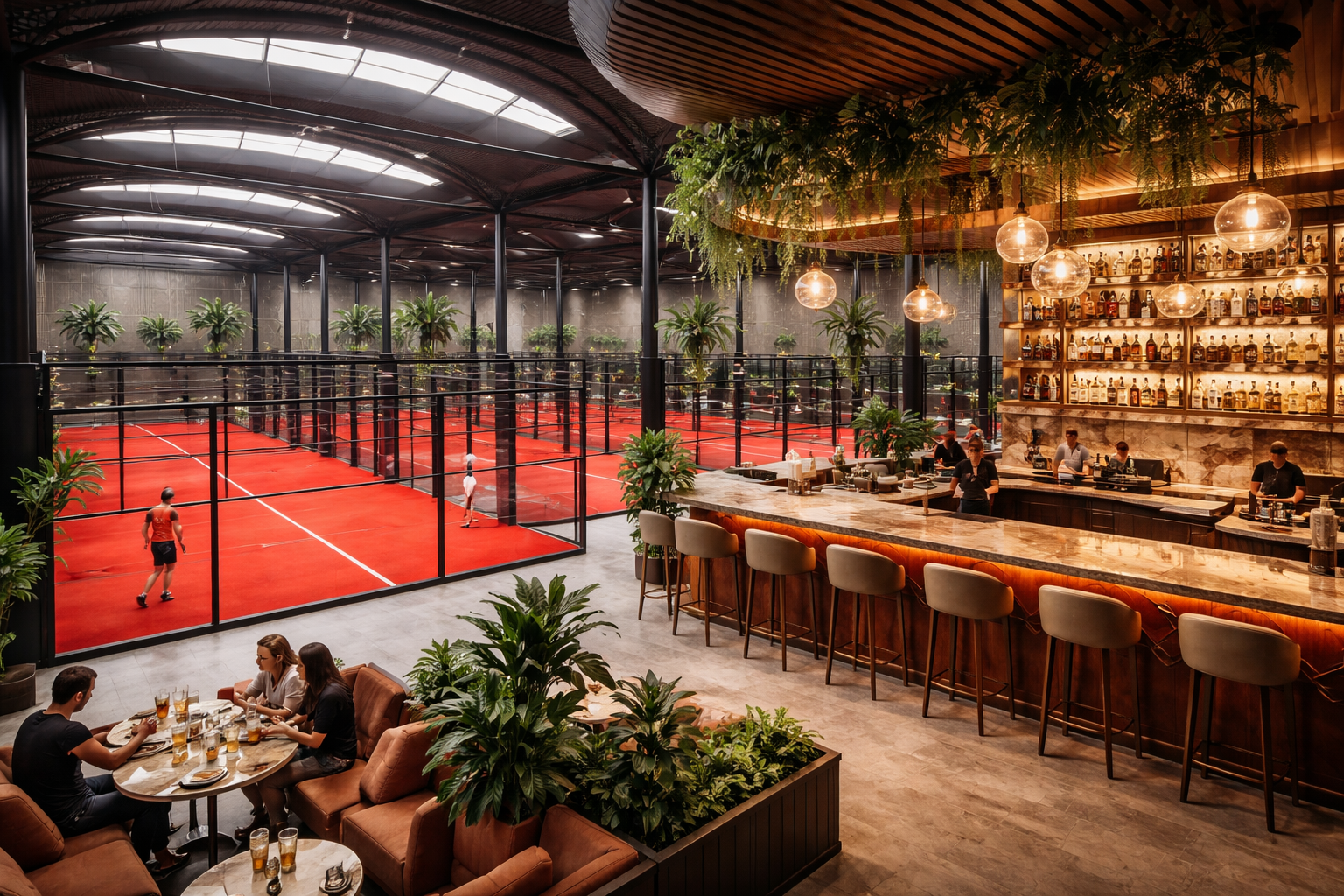 bar restaurant padel club indoor val d'oise