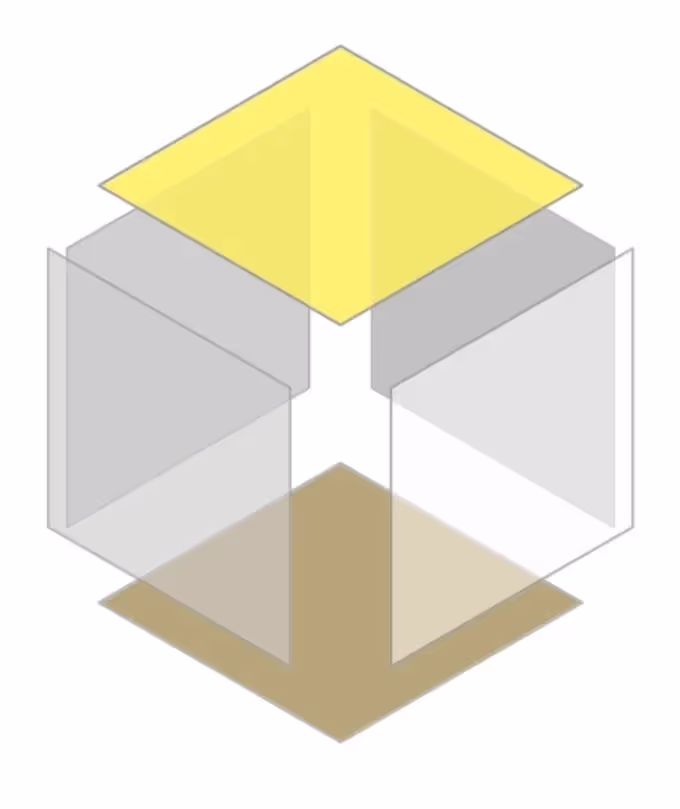 Logo von Bayazid Innenausbau, symbolisiert Wände, Böden und Decken. Steht für Präzision, Qualität und den Stil des Unternehmens im Bereich Innenausbau und Trockenbau.