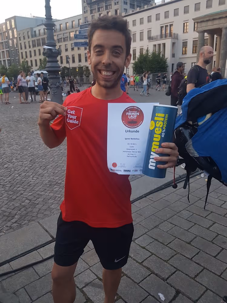 Ignasi, following his 3rd-place finish in the 2018 IKK BB Berliner Firmenlauf