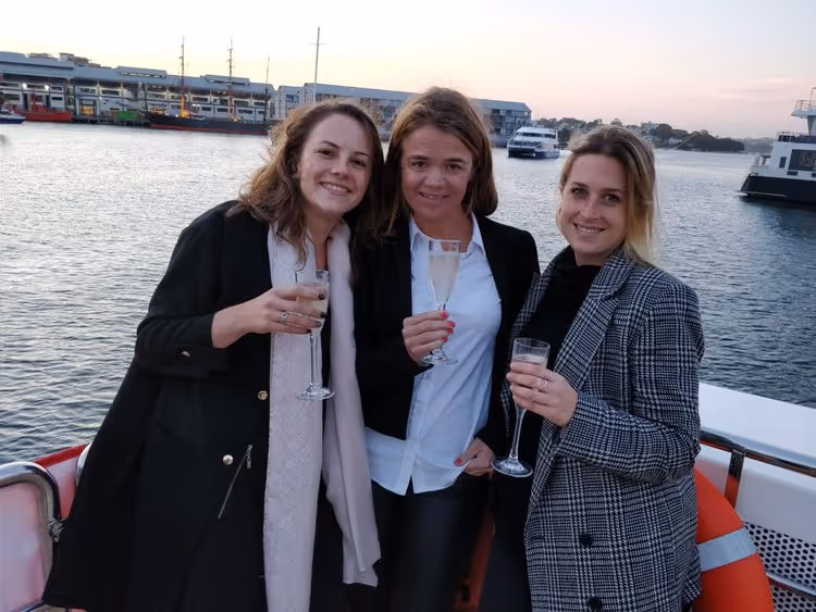 Julia, Tilly and Stephanie celebrating success! From left to right: Tilly, Julia, Stephanie.